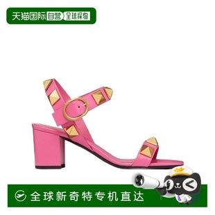 鉚釘露趾粗跟涼鞋 香港直郵Valentino 1W0S0CR1ZWM 99新未使用