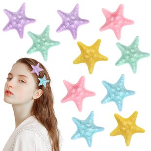 新品 發飾品發卡 夏日仿真貝殼海星邊夾海洋風發夾海邊度假in時尚