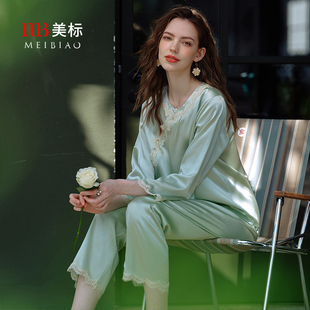 女夏中國(guó)風(fēng)古典100%桑蠶絲家居服 真絲睡衣套裝 美標(biāo)新款 重磅九分袖