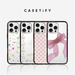 強韌輕盈防摔手機殼 Case 繽紛幸運星 粉色絲帶 15ProMax手機殼 CASETiFY 適用于iPhone16ProMaxo 新殼體Lite
