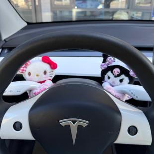 可愛公主裙愛心kitty汽車懷擋裝 飾新車禮 飾品車載雨刮器轉向燈裝