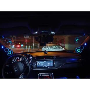 汽車三分頻喇叭改裝 升級人聲鈦膜高音音響a柱倒模金屬低音宏厚