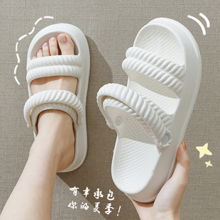 網(wǎng)紅半拖兩穿涼鞋 外穿防滑軟底y時(shí)尚 休閑沙灘涼 女夏季 厚底涼拖鞋