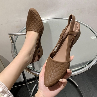 涼鞋 塑料外穿防滑夏季 女坡跟2025新款 潮韓版 中跟媽媽時(shí)尚 包頭時(shí)裝