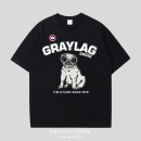 純棉情侶寬松t恤 小logo印花男女短袖 GRAYLAG GOOSE旗艦店基礎款