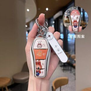 專用2024款 舒適型豪華型卡通汽車殼扣包 比亞迪e2鑰匙套女士榮耀版