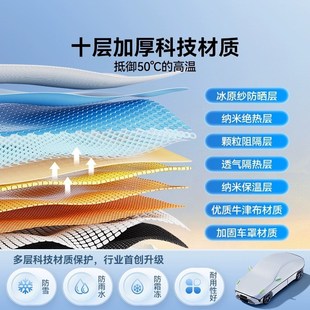汽車(chē)半罩車(chē)衣車(chē)罩四季 通用防塵防雨隔熱遮陽(yáng)罩半身前擋加厚車(chē)頂罩