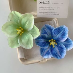 超仙甜美仿真花朵發夾度假頭飾拍照新款 發卡海邊氛圍側邊發飾劉海