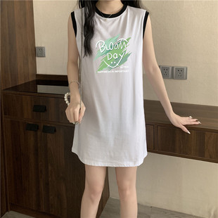 新品 清涼快高級(jí)感印花多巴胺純棉睡裙可外穿寬松家居服 睡衣女夏季