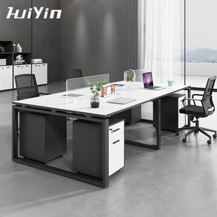職員辦公桌椅組合家具 6多人位電腦隔斷工位屏風(fēng)職員桌 簡約現(xiàn)代4