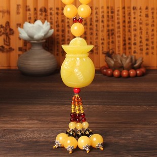 飾用品 新款 車載內(nèi)J飾車內(nèi)裝 車飾精品葫蘆 一件代發(fā) 蜜蠟汽車掛件