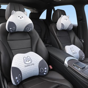 汽車頭枕護(hù)頸枕車載枕頭一對記憶棉車用靠枕車內(nèi)駕駛座椅護(hù)腰靠墊
