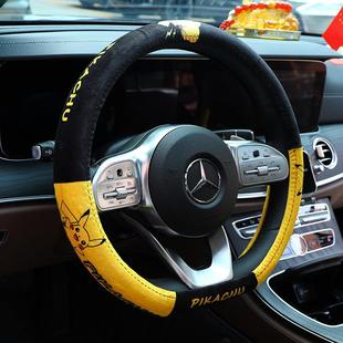 短毛絨汽車(chē)頭枕 記憶棉靠枕秋冬季 卡通腰靠墊座椅套裝 車(chē)載護(hù)頸枕