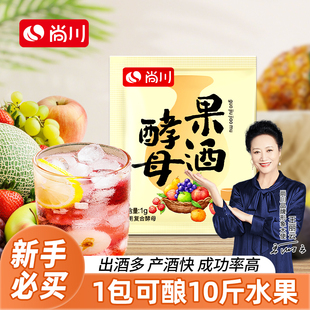 尚川果酒酵母甜酒曲專用釀酒西瓜葡萄桔子火龍果酒發酵粉水果酒曲