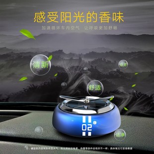 2024年新款 空戰(zhàn)二號全s金屬太陽能汽車香水座動態(tài)旋轉(zhuǎn)香薰車用除
