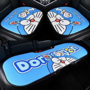 卡通可愛汽車坐墊四季 涼墊車用后排靠背座墊車載座套 通用單片夏季