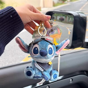 新款 飾車鑰匙扣中控臺擺件掛飾 飛行員史迪仔車載擺件汽車裝