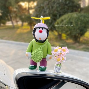 可愛胖虎新年汽車尾部掛件后備箱車外尾掛飾車頂裝 飾車載擺件禮物