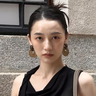 復古度假風夸張耳環女小眾獨特絕美藝術生耳釘2025新款 高級感耳飾