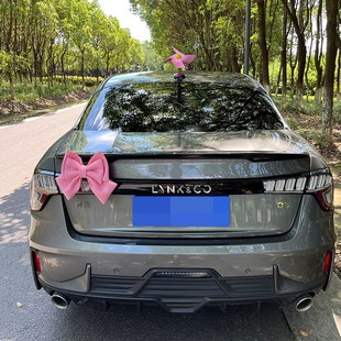 汽車用車尾蝴蝶結裝 飾品掛件后備箱尾部車貼摩托車玩偶擺件磁吸款