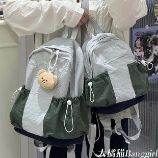 休閑輕便戶外登山旅行小背包女休閑迷你雙肩包包美式 mini小書包男