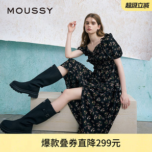 2025夏季 碎花連衣裙028ISA33 新品 少女方領泡泡袖 3301 法式 MOUSSY