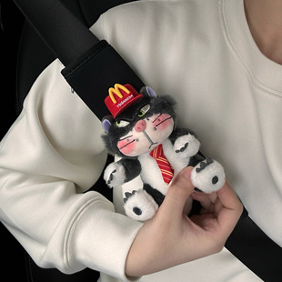 路西法安全帶護(hù)肩套可愛(ài)女生車飾防勒脖保護(hù)套汽車裝 飾麥門小玩偶