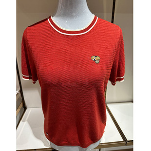 短袖 小衫 冰絲洋氣T恤圓領(lǐng)上衣望羽雙鹿中老年女裝 新款 夏裝 媽媽裝
