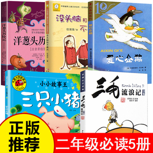 三只小豬繪本小學生閱讀書籍故事書兒童讀物愛心企鵝 經典 洋蔥頭歷險記沒頭腦和不高興三毛流浪記注音版 一年級二年級必讀課外書推薦