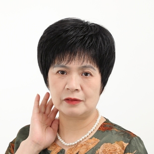 老年人假發女短發奶奶真發全真自然媽媽款 全真人發光頭全頭套薄款