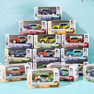 兒童回力鐵皮車幼兒園玩具擺攤地攤禮品模型小汽車散裝 小禮物 盒裝
