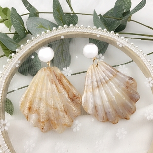 氣質(zhì)歐美日韓 耳飾度假海灘不規(guī)則貝殼時(shí)尚 207流行飾品夏天夏季