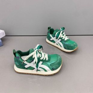 百搭透氣休閑小白鞋 高品質(zhì)女鞋 女時尚 輕便系帶網(wǎng)紗德訓(xùn)鞋 韓版