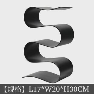 簡約風ins置物收納架s型紅酒架北歐家居樣板間展示書架裝 飾品擺件