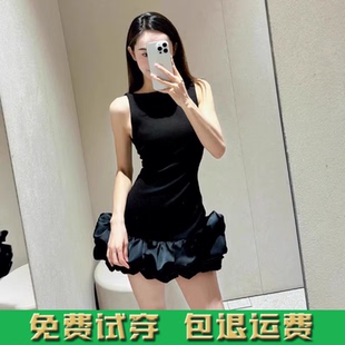 蓬蓬裙花苞裙小白裙連衣裙 清純無袖 8453777 女裝 2024新品