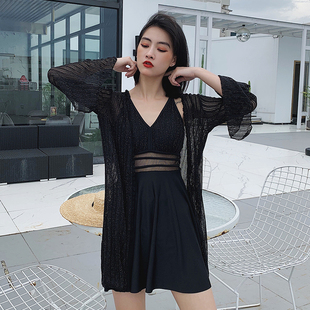 游泳裝 絕美大碼 泳衣女泡溫泉胖mm遮肚顯瘦遮肉保守仙女范2025新款