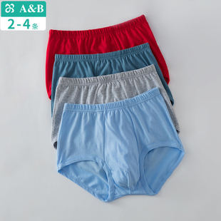 父親短褲 ab男士 中高腰寬松大碼 純棉三條透氣小平角褲 L609 內褲