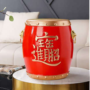 陶瓷存錢罐新款 飾品 聚寶鼓創(chuàng)意擺件超大容量?jī)?chǔ)錢罐禮品節(jié)慶家居裝