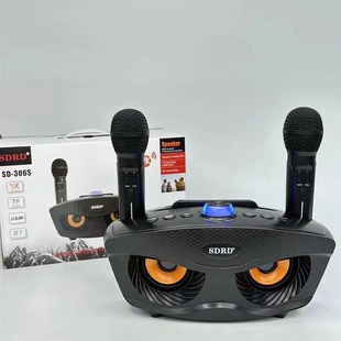 KTV戶外電視音箱低音炮 306無線藍牙音箱話筒K歌寶家F庭式