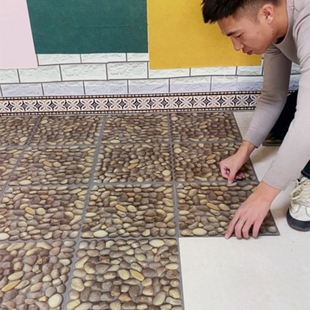 pvc地板磚貼紙防水耐磨自粘地板革家用廚房墊仿瓷磚陽臺加厚地貼