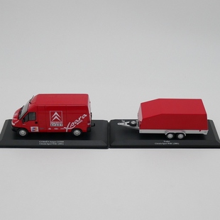 WRC Citroen 2001雪鐵龍拉力賽車隊用車拖車合金汽車模型 ixo1