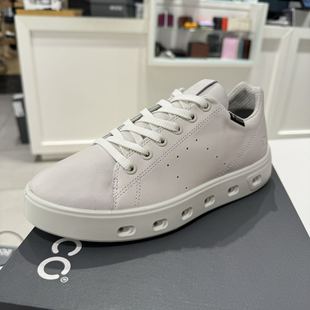 舒適休閑鞋 小白鞋 街頭209763 牛皮百搭防水厚底板鞋 ecco愛步女鞋