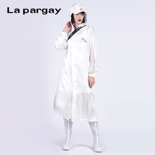 設(shè)計(jì)感小眾連帽長外套薄款 女長款 雪紡襯衫 Lapargay納帕佳2023新款