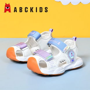 小童女寶軟底兒童沙灘涼鞋 ABCKIDS童鞋 新款 包頭2025夏季 女童涼鞋