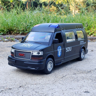 32吉姆西GMC仿真香港飛虎隊特警車合金汽車模型男孩金屬玩具車