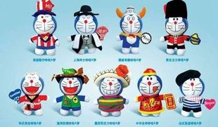 2010機器貓卡通動漫公仔套裝 多啦a夢毛絨玩具玩偶布偶掛飾掛件