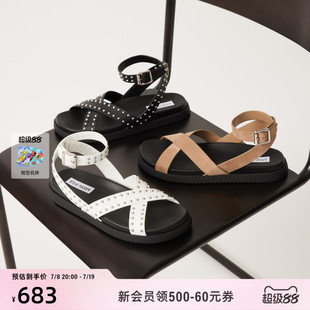 Madden思美登MY Steve BESTIE鉚釘厚底交叉帶羅馬涼鞋 2025新款