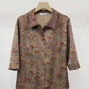 中國(guó)風(fēng)老人衣服中老年媽媽夏季 Q35027夏裝 奶奶套裝 短袖 襯衣 女襯衫