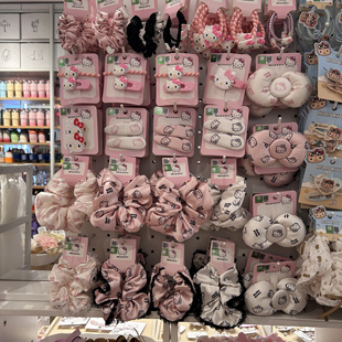 HelloKitty睡衣派對系列發圈發夾爪夾名創優品MINISO凱蒂貓發飾