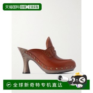 香港直郵潮奢 鉚釘皮質涼拖 Burberry 女士 810774 巴寶莉 1h可退